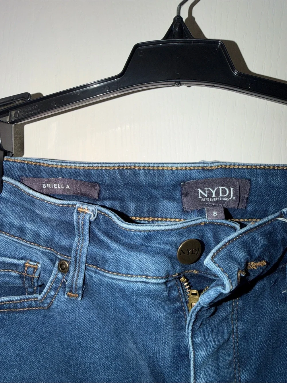 NYDJ Mid-Length Cuffed Denim Bermuda Shorts - Blue Wash